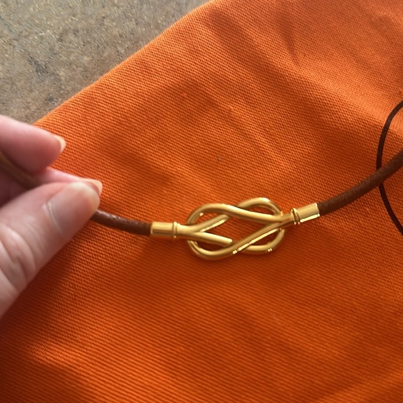 Hermes leather Ata-me necklace - Picture 5 of 12